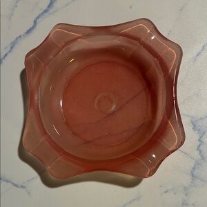 Pink Frosted Glass Decorative Ashtray/Bowl